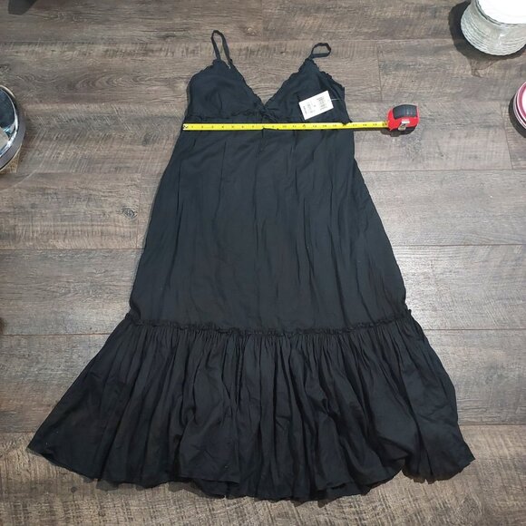 Lucky Brand Peasant Boho Beach Sundress Vneck Ruffled Lined Midi Size L NWT - Picture 6 of 14